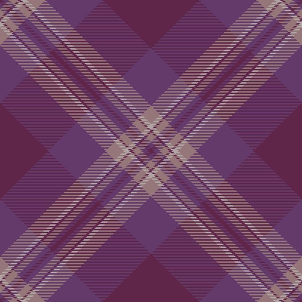 Setting textile check fabric, greeting card plaid seamless. Season texture tartan pattern background in purple and pink colors. vector