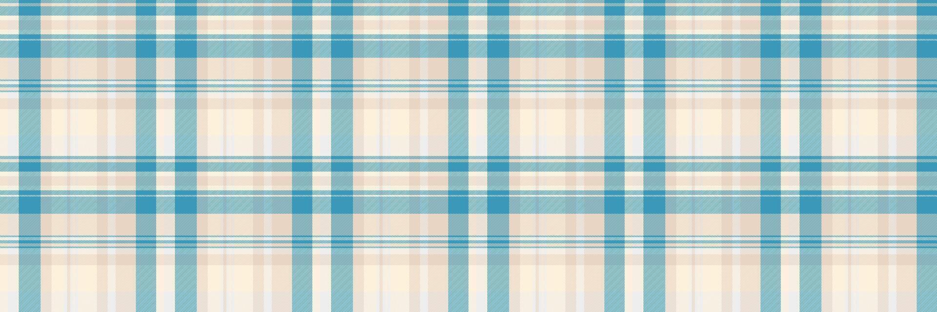 Gingham textile pattern texture, repeat tartan check background. Strip fabric seamless plaid in light and cyan colors. vector