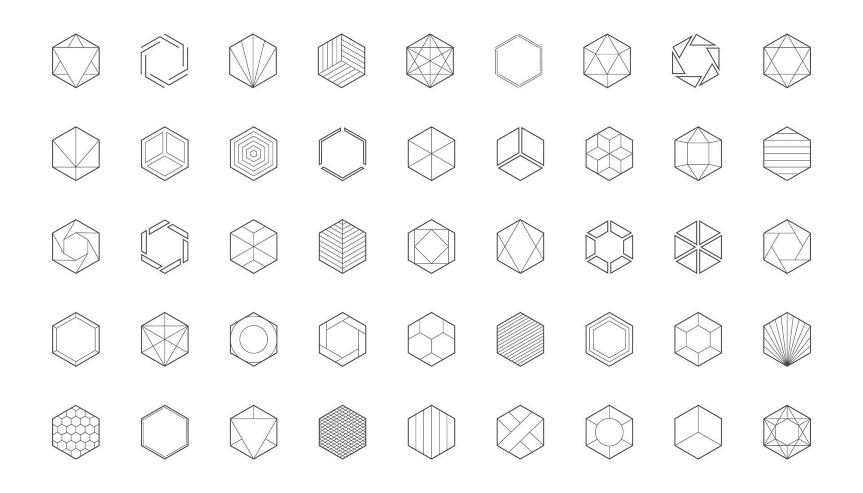 Hexagon logo template. honeycomb icon. Creative design elements. vector