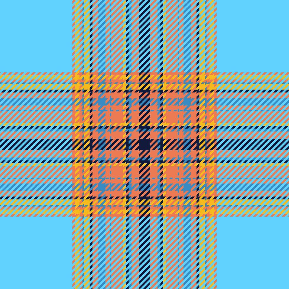 Plaid check pattern. Seamless fabric texture. Tartan textile print. vector