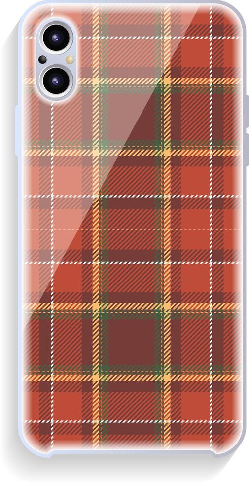 Mobile phone cover design. Template smartphone case pattern. vector