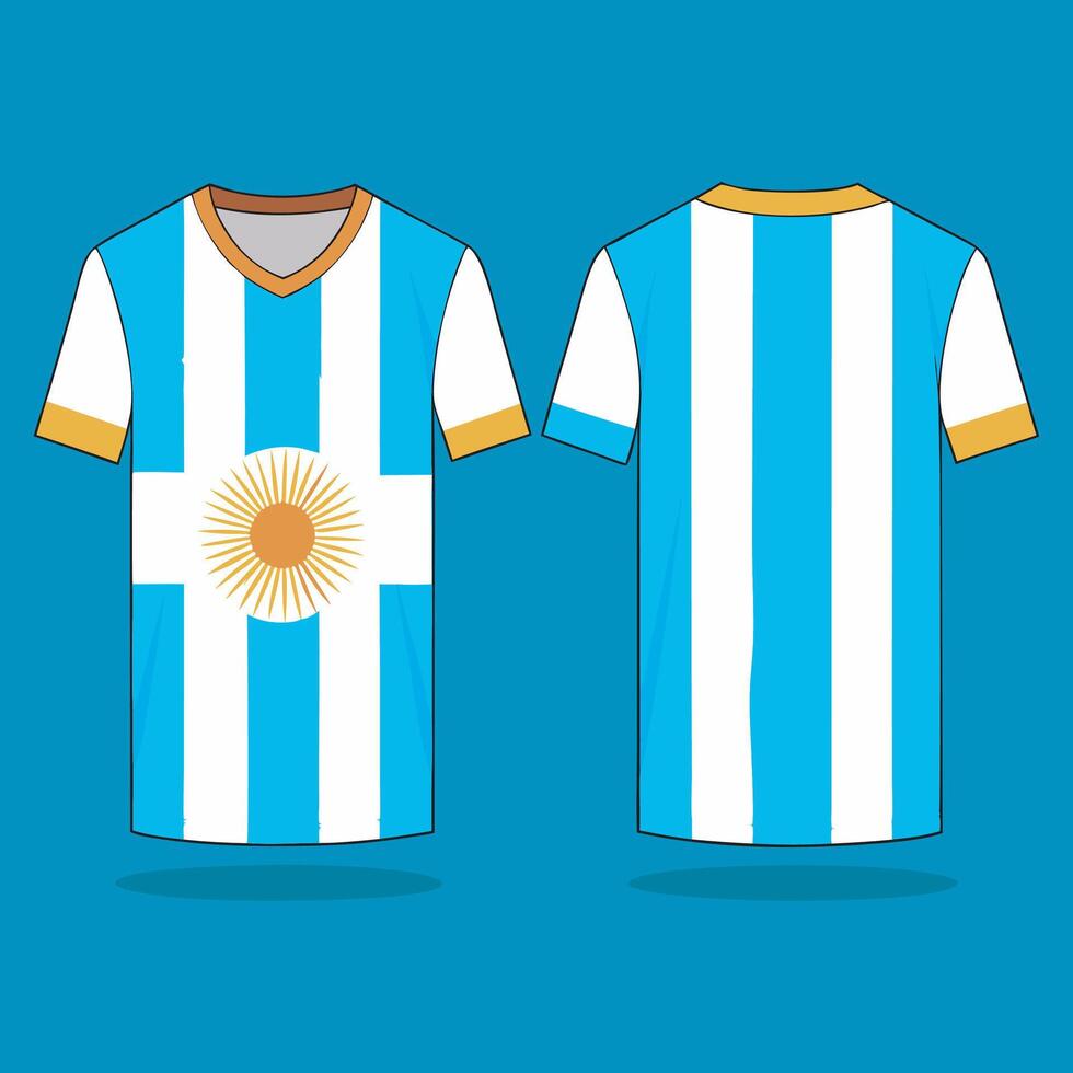 Argentina football jersey template vector