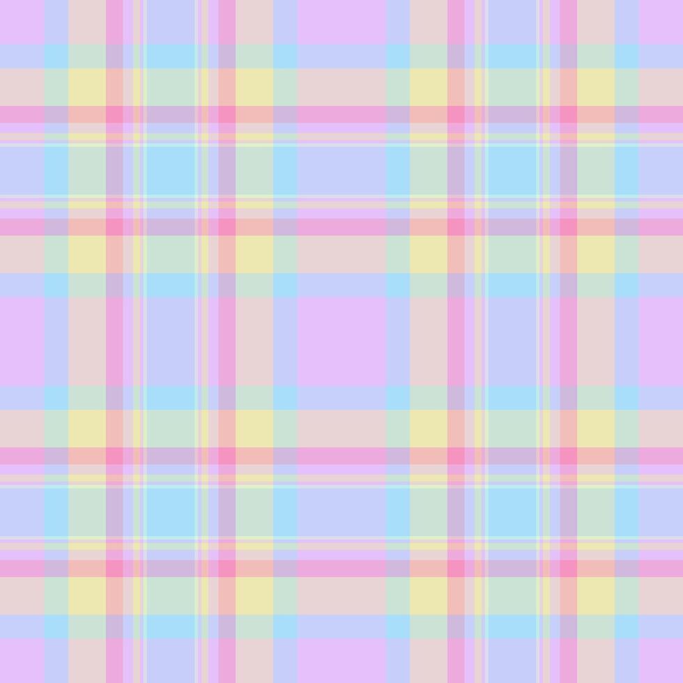 Daisy tartan seamless background, school texture fabric plaid. Old check pattern textile in light and cyan colors. vector