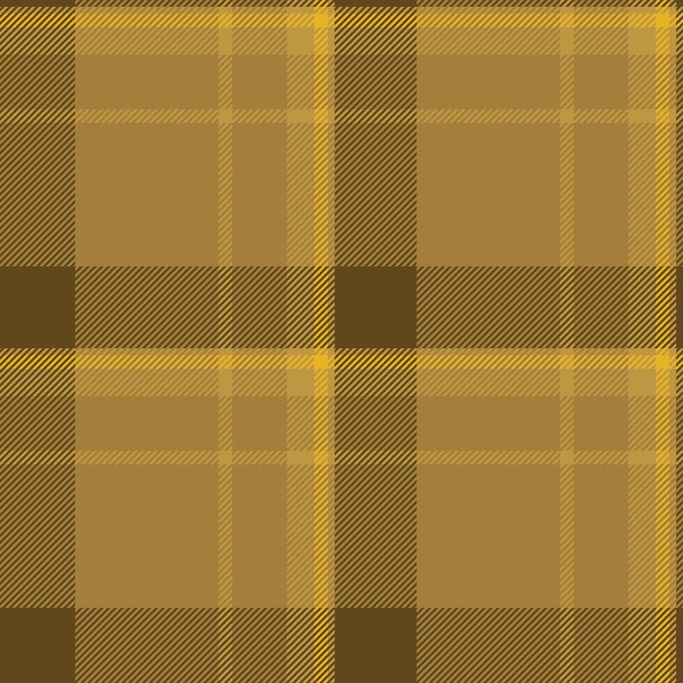 October check fabric textile, horizontal texture pattern seamless. Fur plaid background tartan in amber color. vector