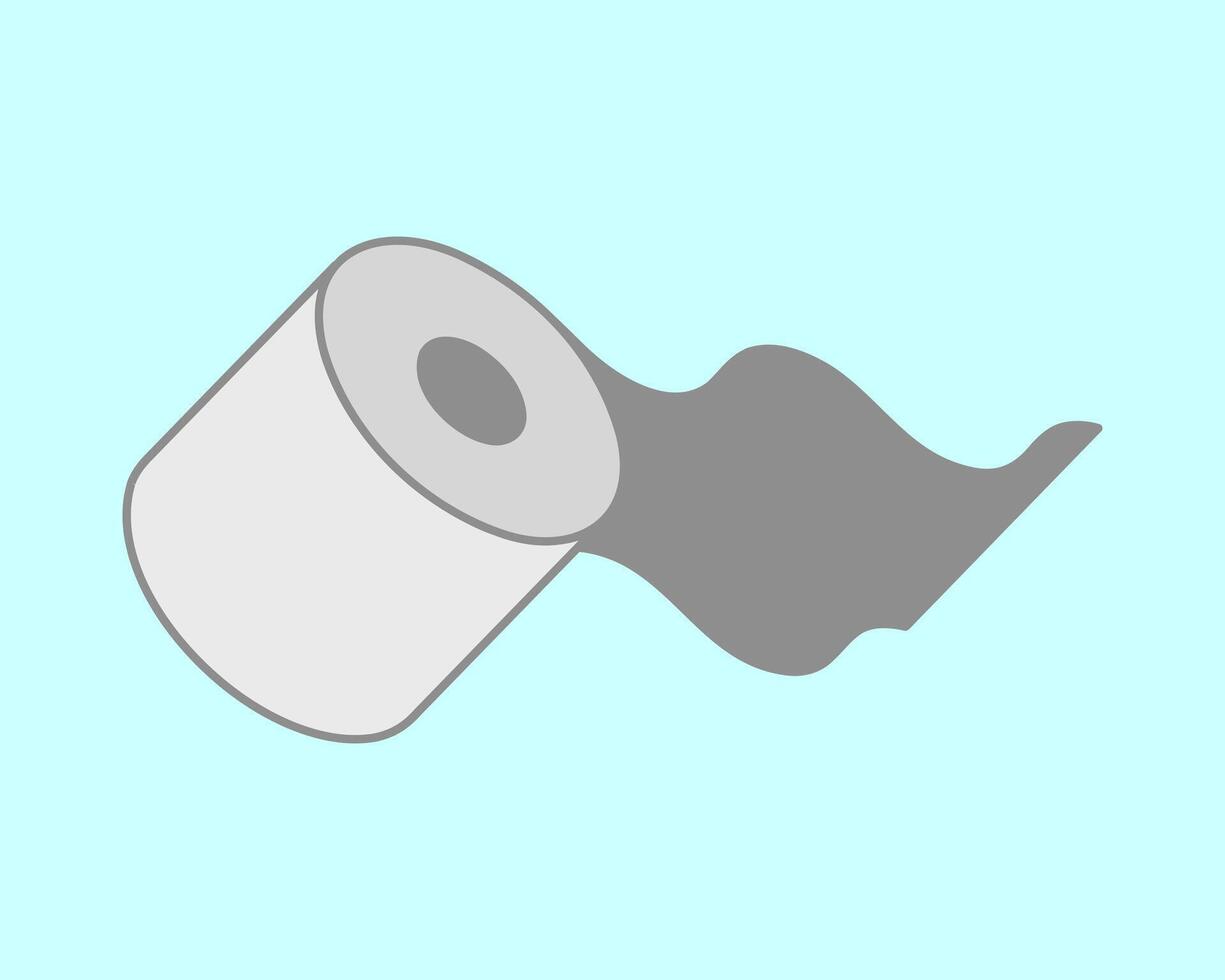 Toilet paper roll or tube icon design, template for wc. Bathroom hygiene icons, kitchen cleaning towel. Blank soft scroll product. vector