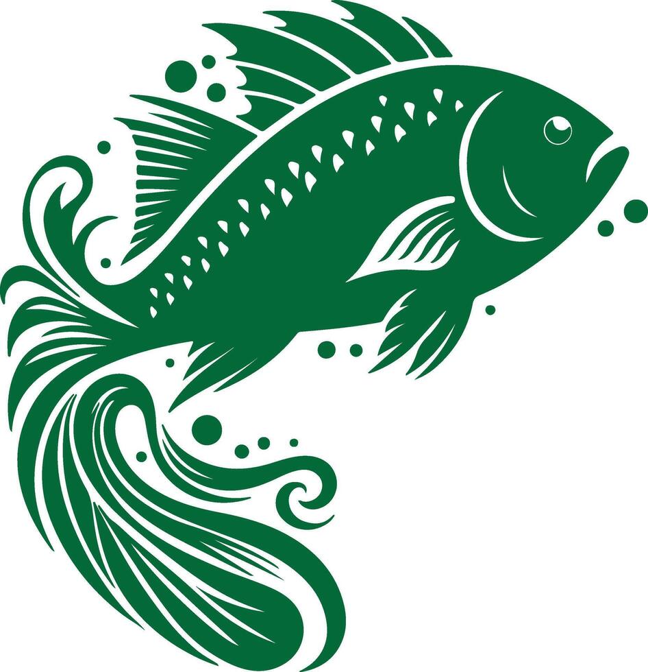 create fish silhouette vector