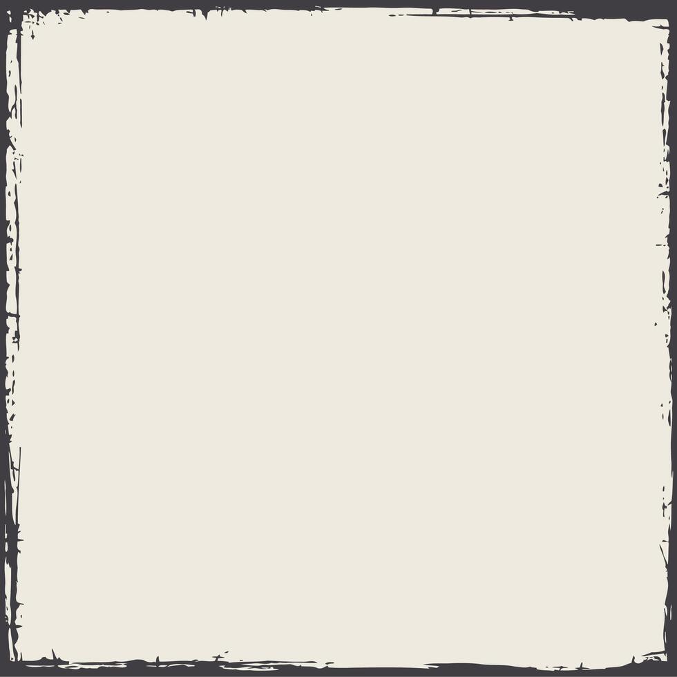 A rustic, hand-drawn frame with a distressed, textured border vector