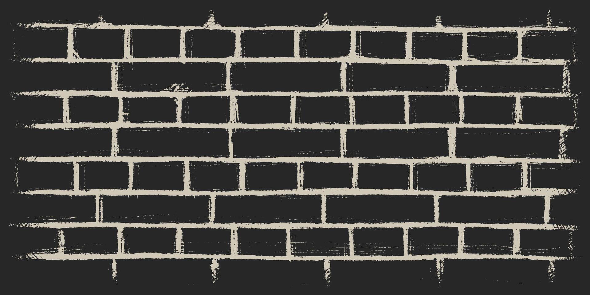 Brick wall. Grunge background. Abstract illustration. Black and white vector
