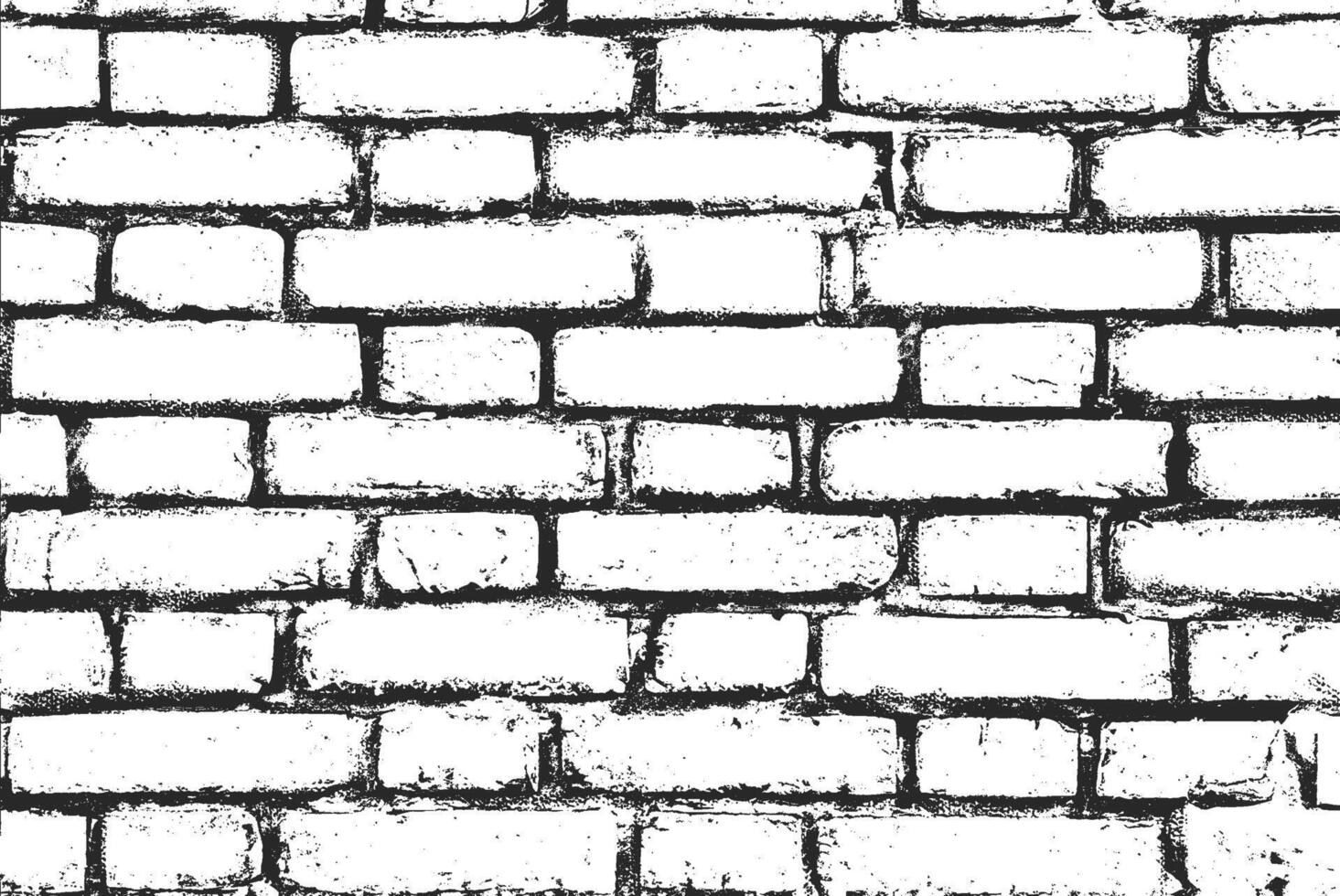 Black and white texture of a weathered brick wall vector