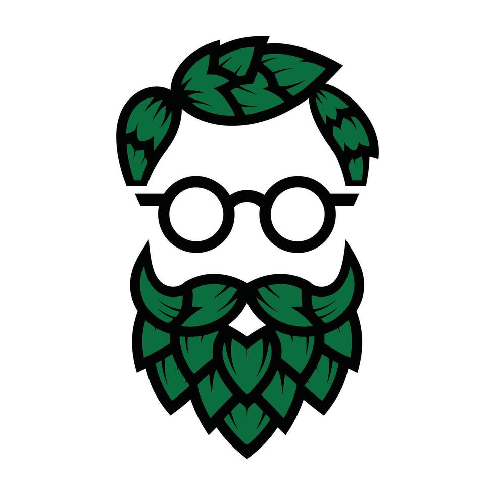 Mr Hop Hipster Brewing Illustration vector