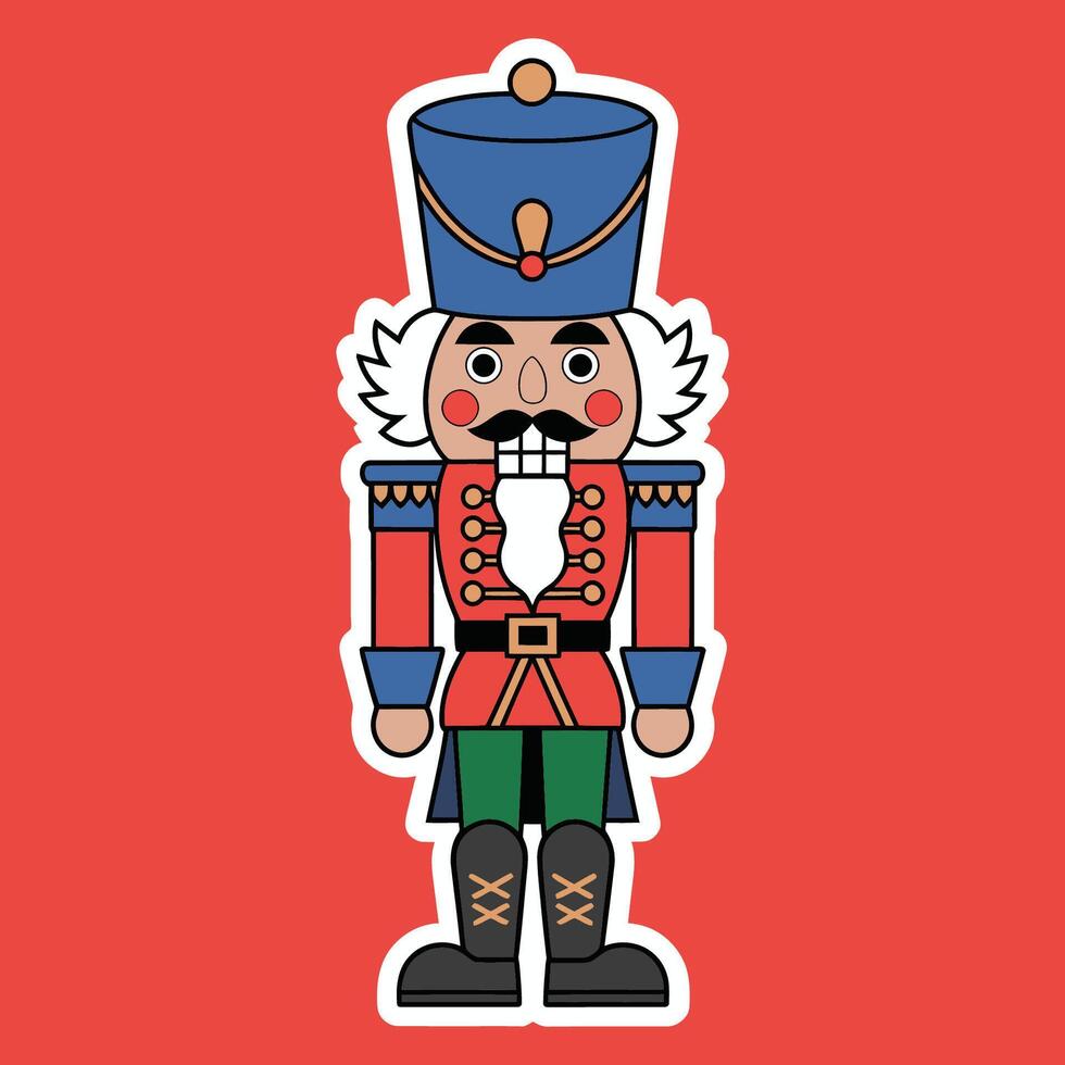 Nutcracker Soldier Toy for Christmas Illustration vector