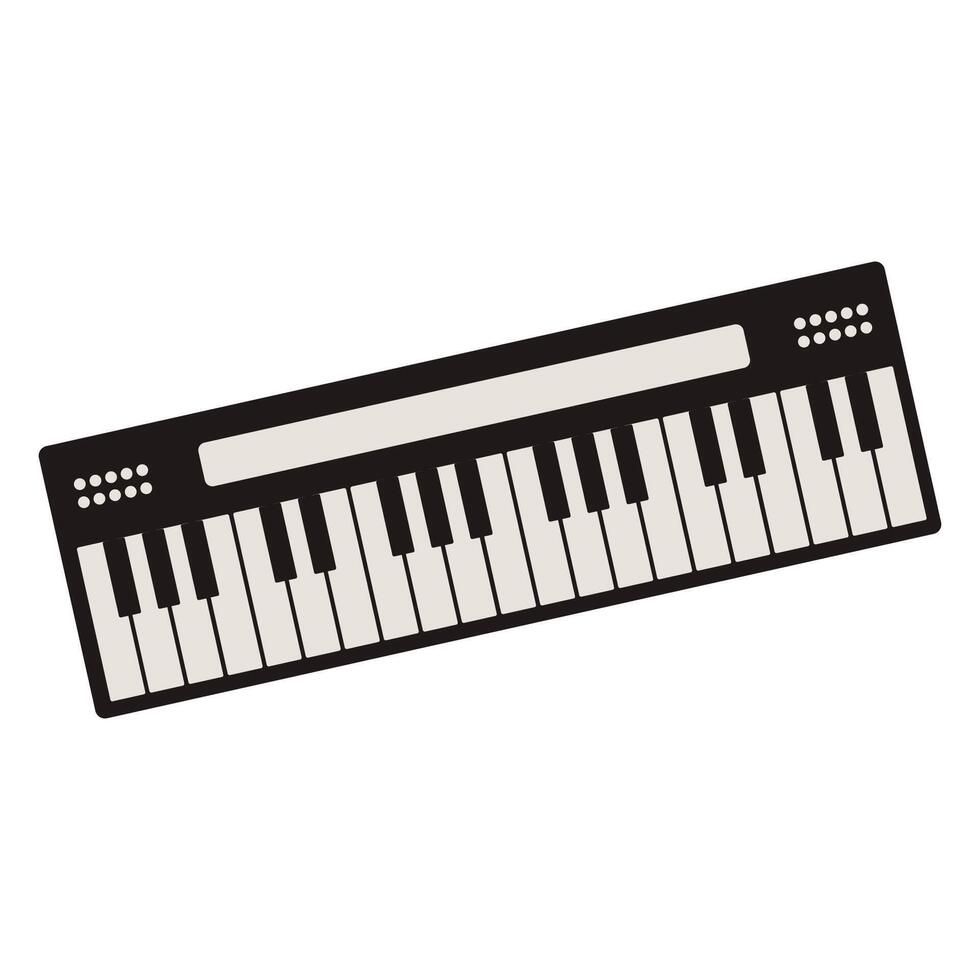 An illustration of a piano keyboard vector