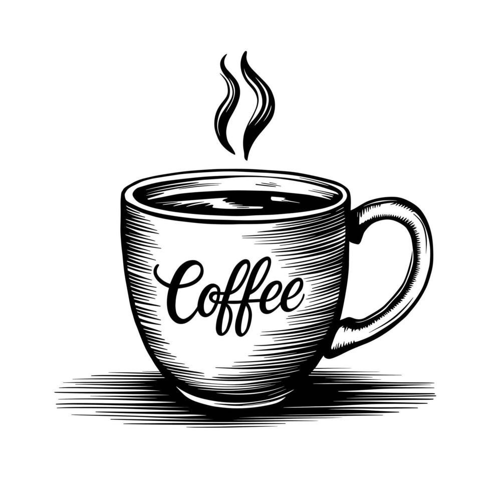 Coffee cup illustration vector
