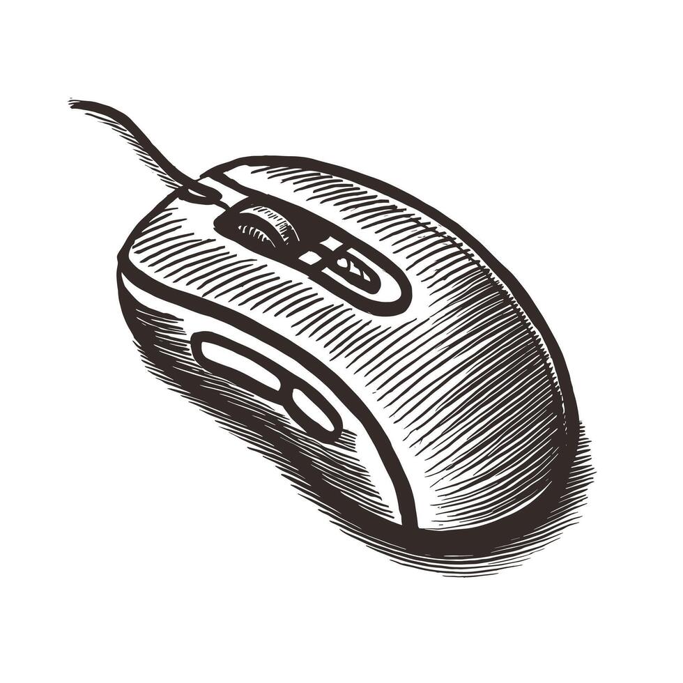Computer mouse illustration vector