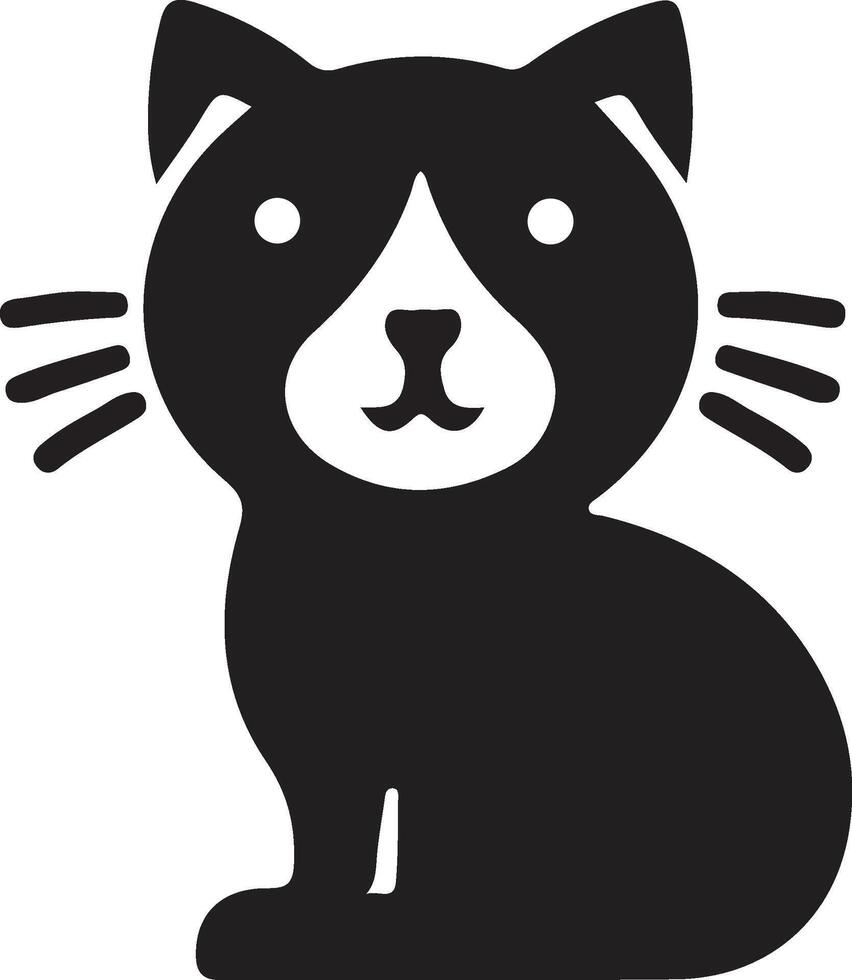Cat silhouette icon design vector