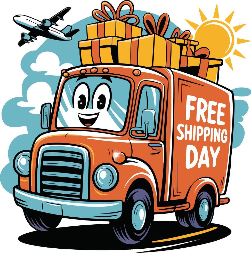 Shipping Day Smiles Ahead vector