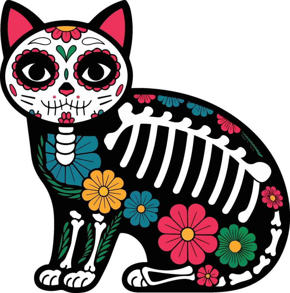 Bold Cat Icon in Vivid Colors Illustration Icon Art vector