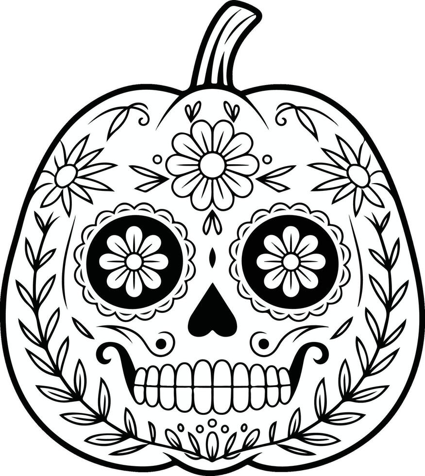 A Celebration of Halloween and Dia de los Muertos vector