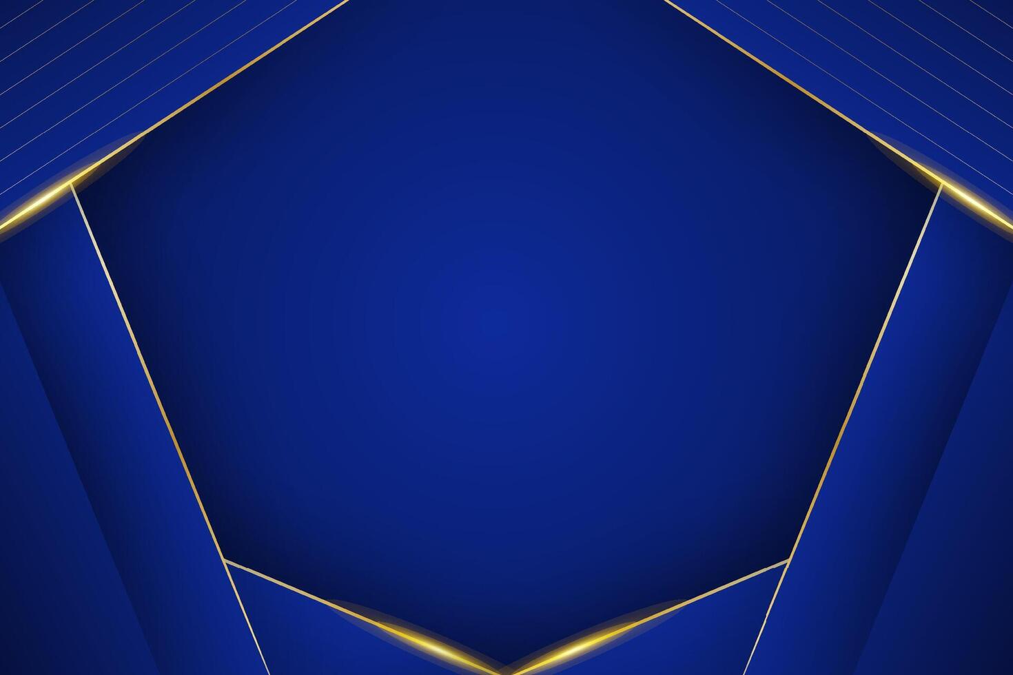 Elegant blue background with golden ornaments vector