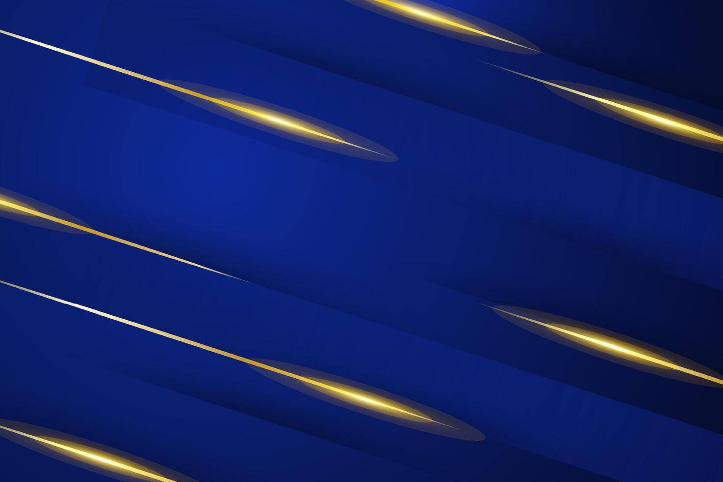 Elegant blue background with shiny gold ornaments vector