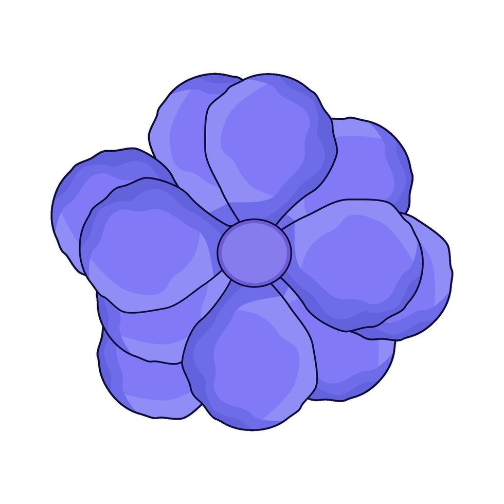 illustration of poppy anemone vector