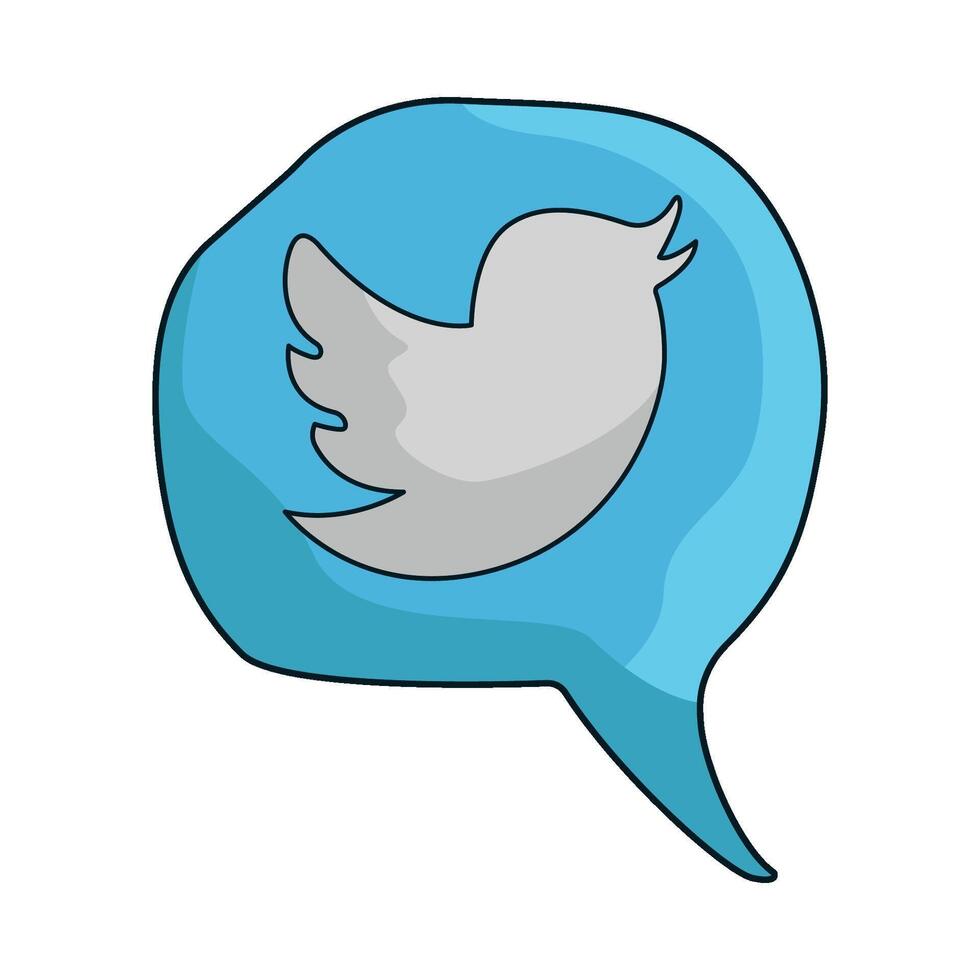 illustration of twitter vector