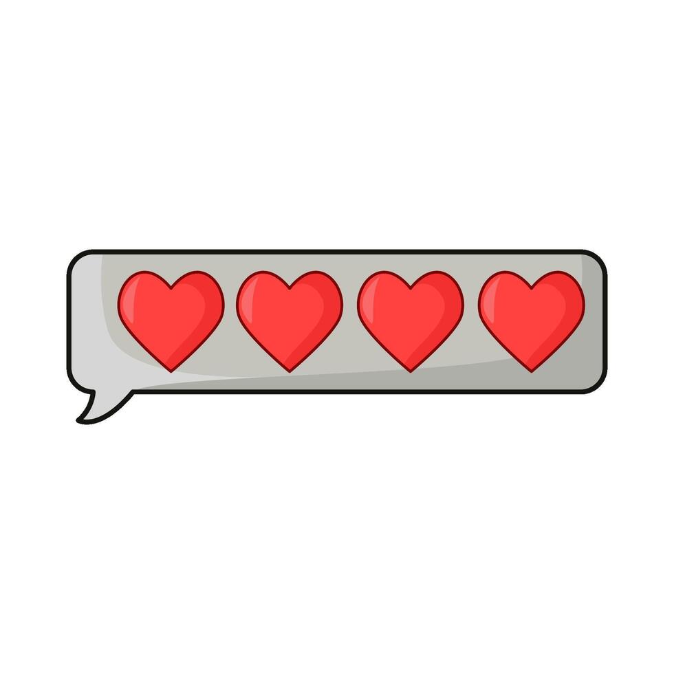 illustration of love message vector