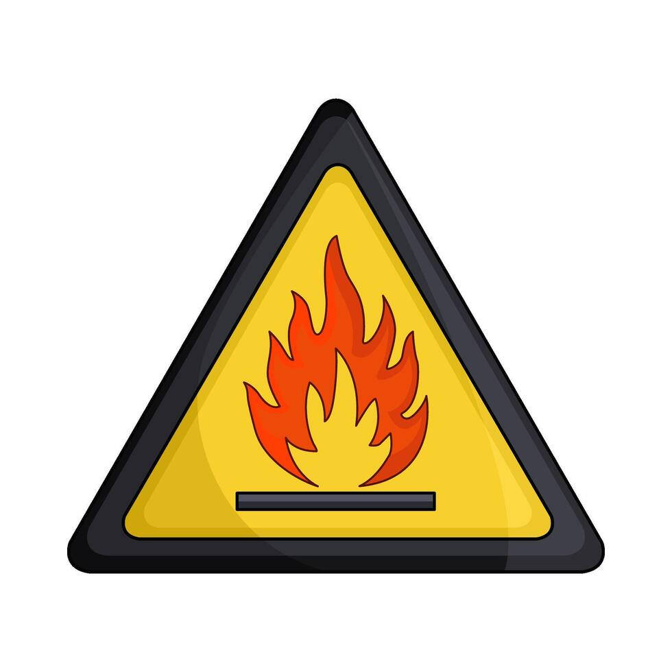 illustration of fire warning sign vector