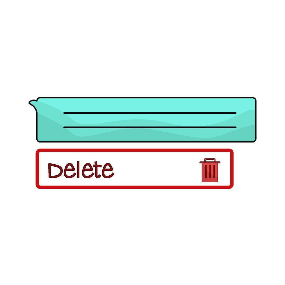 illustration of delete chat vector