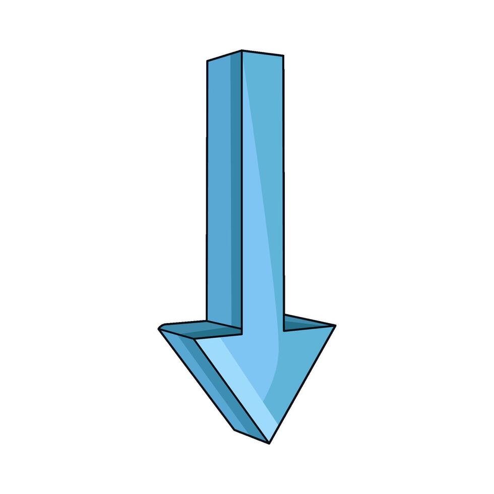 illustration of down arrow vector