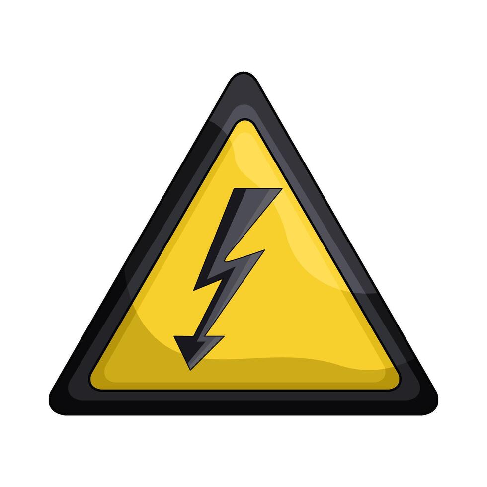 illustration of high voltage sign vector