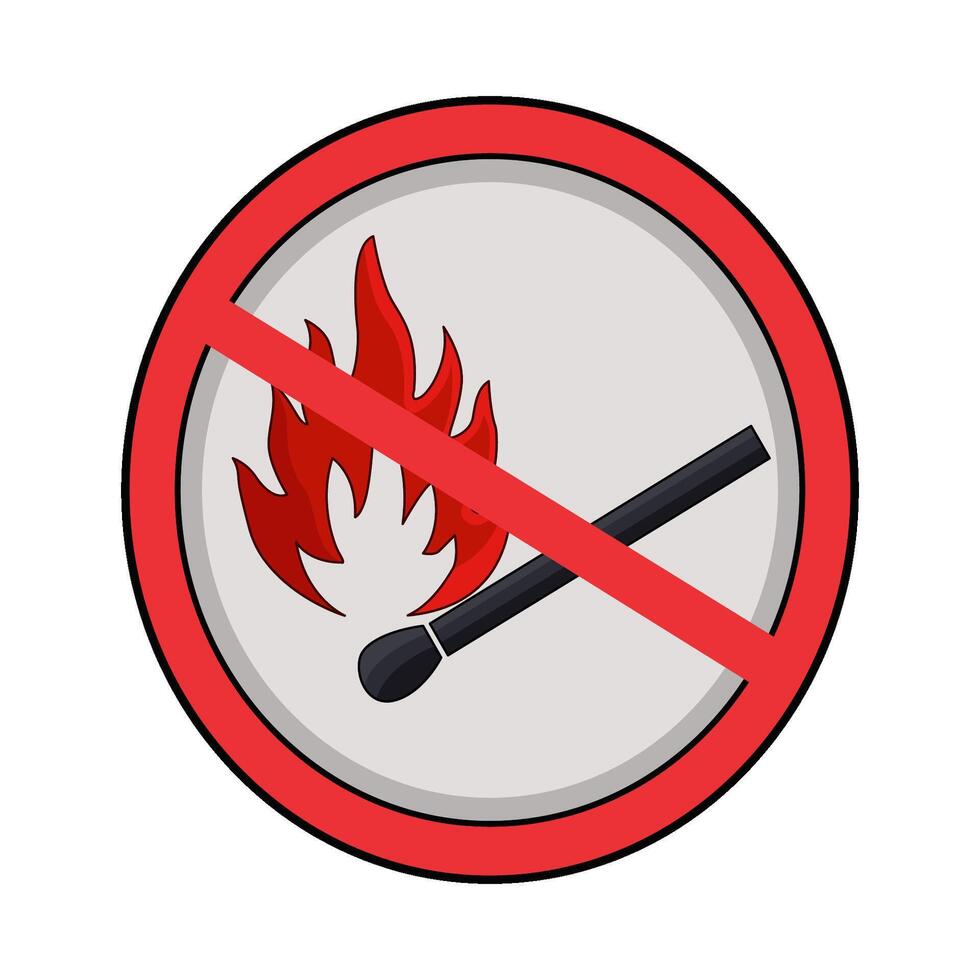 illustration of no matchstick vector