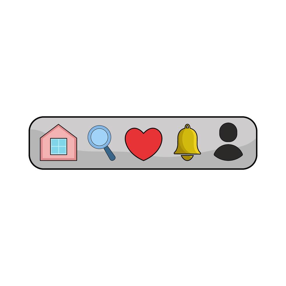 illustration of taskbar vector