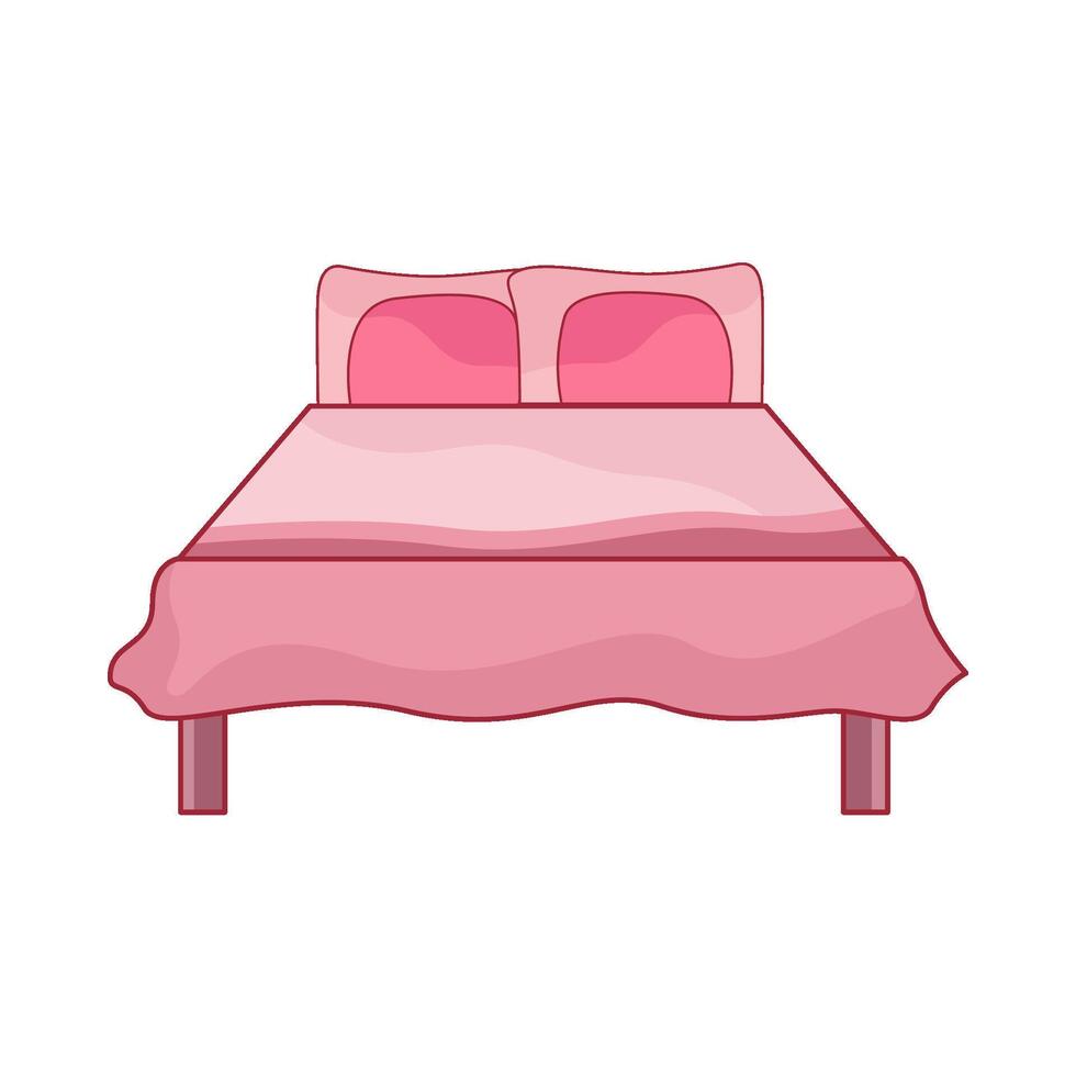 illustration of honeymoon bed vector