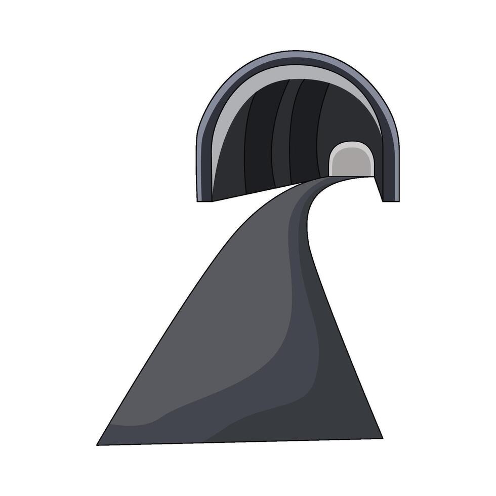 illustration of road tunnel vector