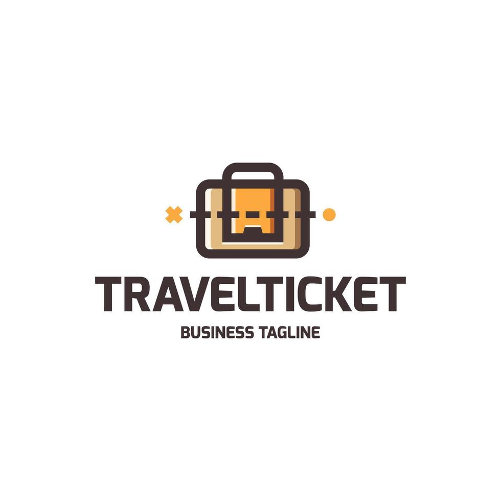 travel ticket logo design vector