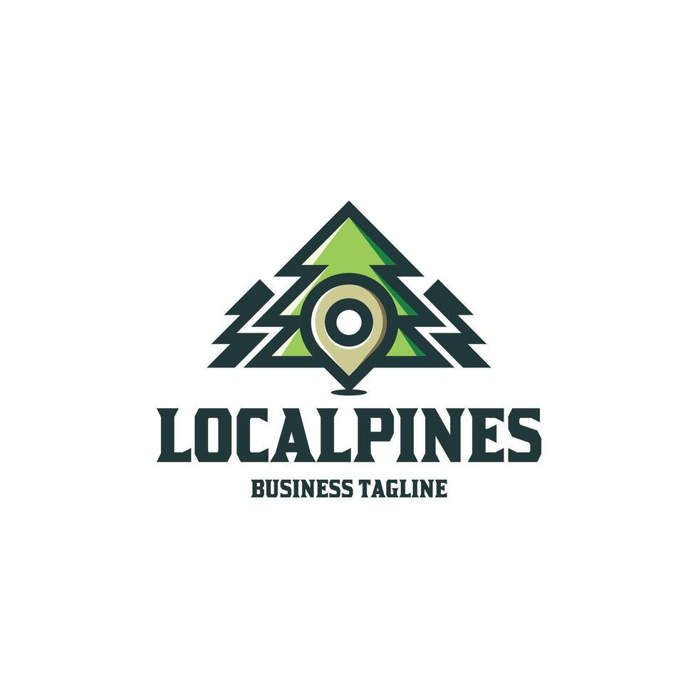 pines spot logo design vector