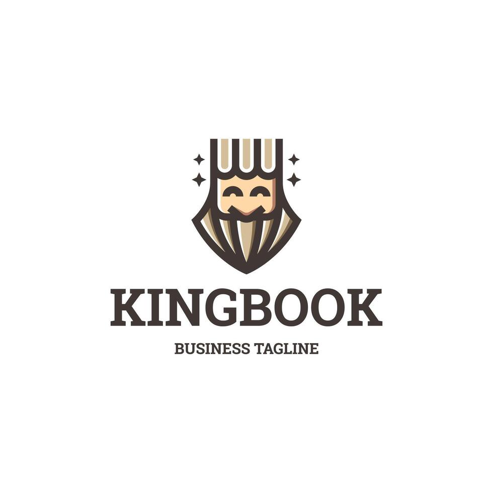 king book mascot logo design vector