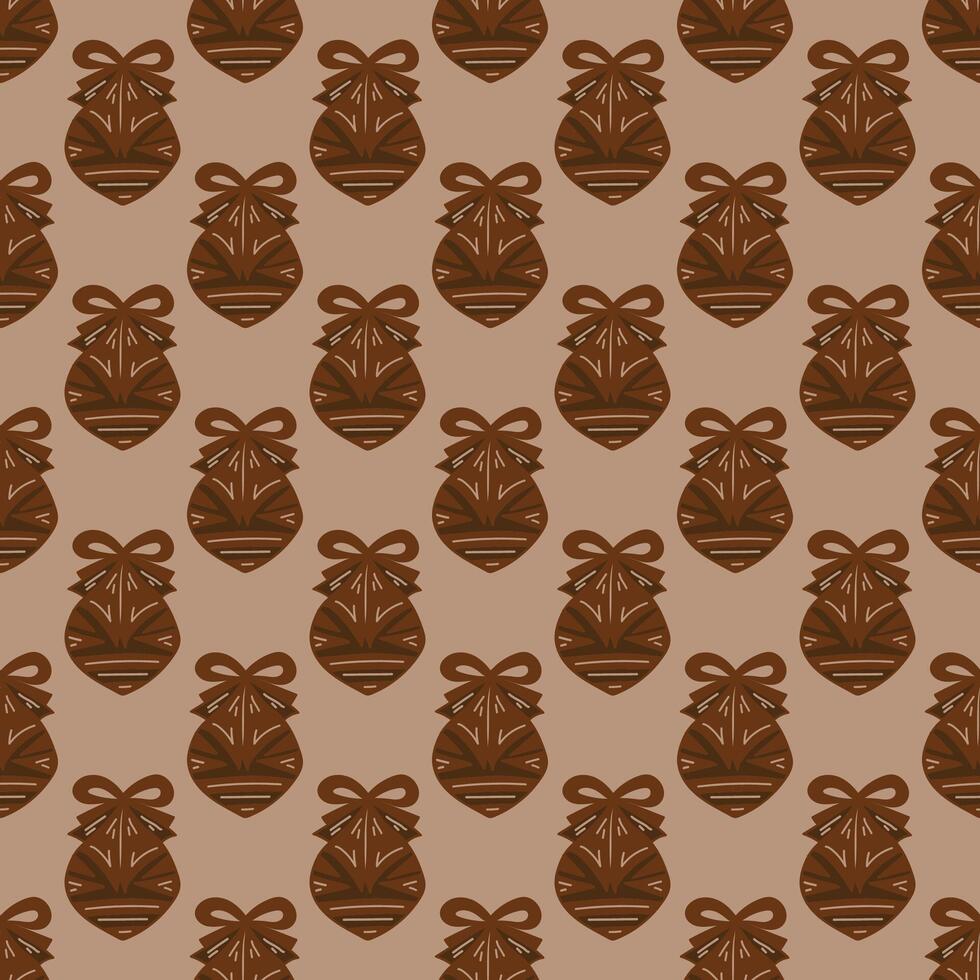 Seamless background with traditional winter holidays elements. Decorative Christmas pattern. vector
