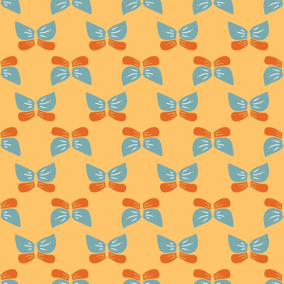 Seamless decorative pattern with funny bows. vector