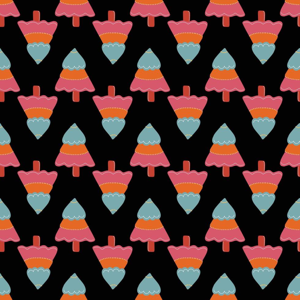 Seamless decorative pattern for winter holidays. Christmas and New Year background. vector