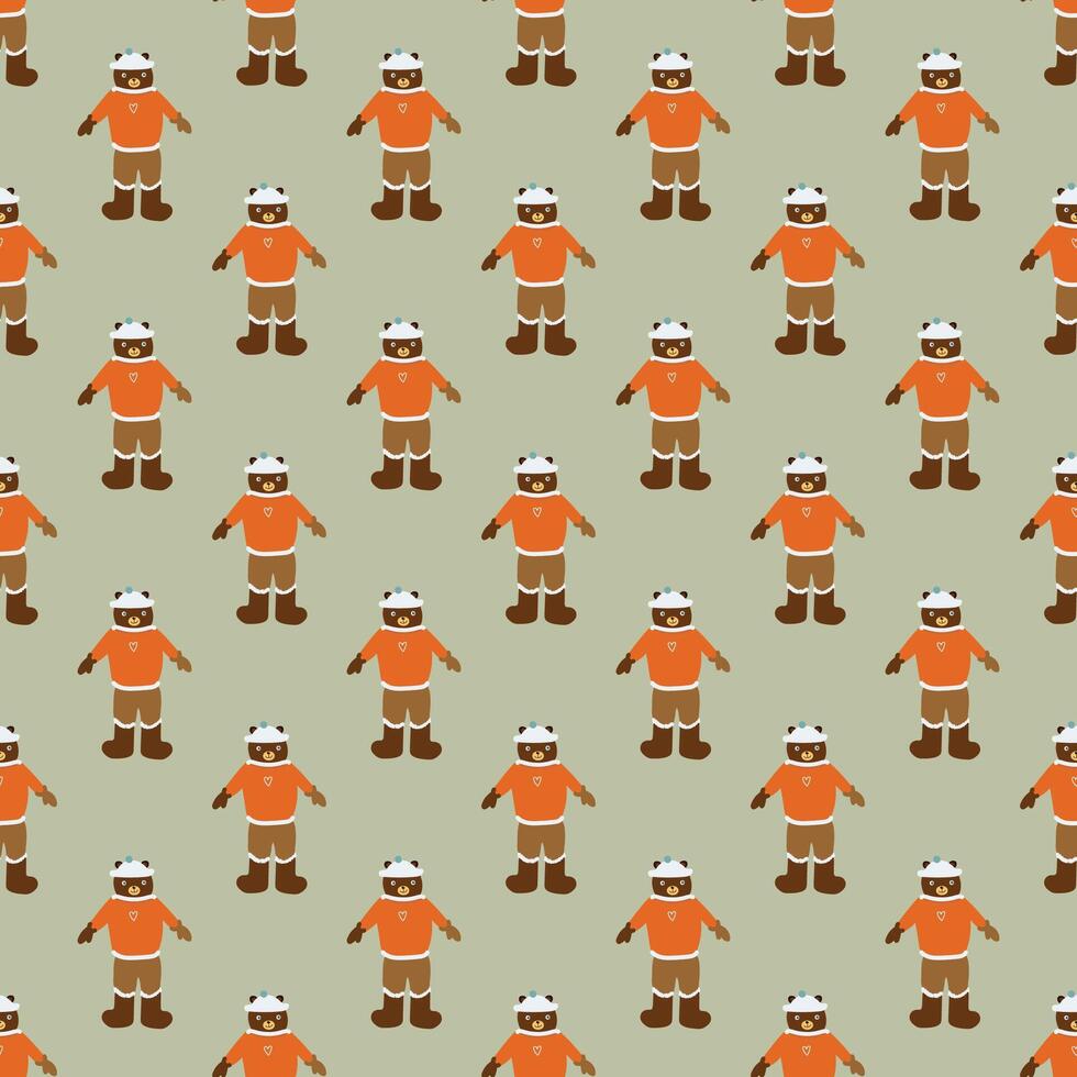 Seamless decorative pattern for winter holidays. Christmas and New Year background. vector
