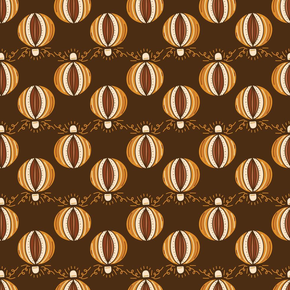 Seamless background with traditional winter holidays elements. Decorative Christmas pattern. vector