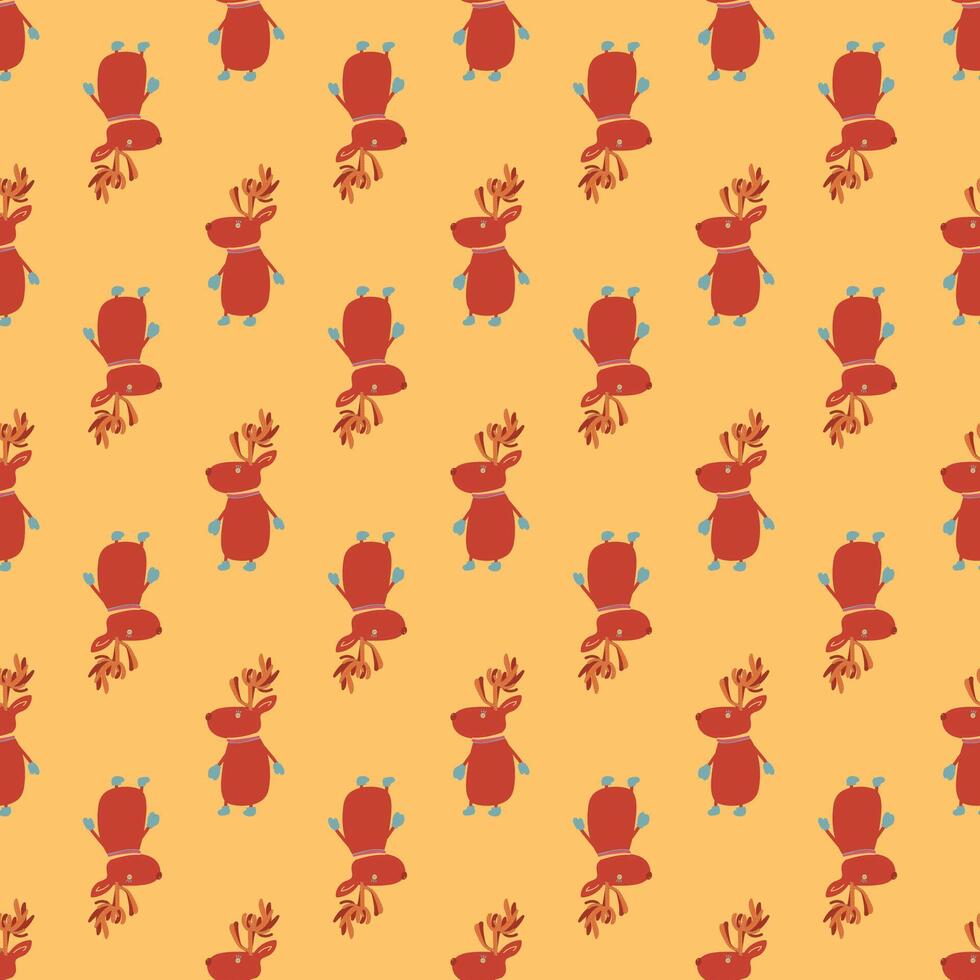 Seamless decorative pattern for winter holidays. Christmas and New Year background. vector