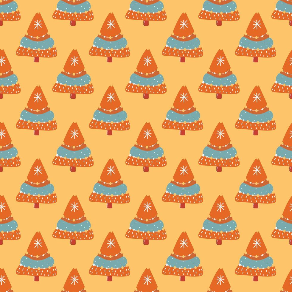 Seamless decorative pattern for winter holidays. Christmas and New Year background. vector