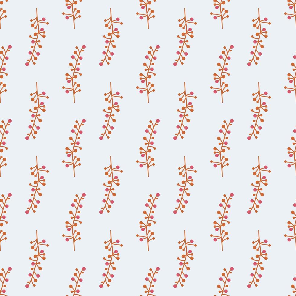 Seamless herbal pattern in minimalist style for fabric, textile, surface design, scrapbook paper, wallpaper, wrapping. vector