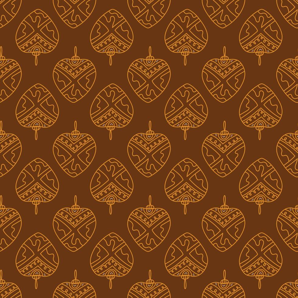 Seamless background with traditional winter holidays elements. Decorative Christmas pattern. vector