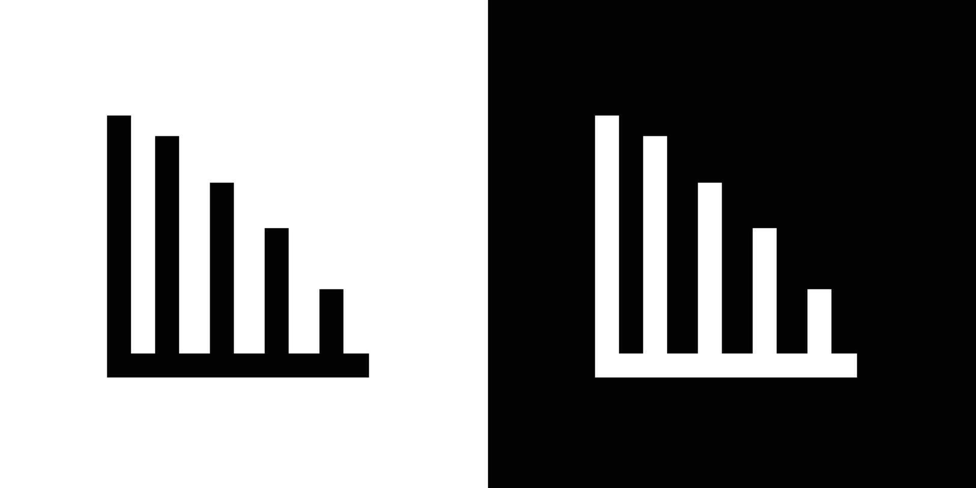 Bar chart icon sign on isolated background. illustration design vector