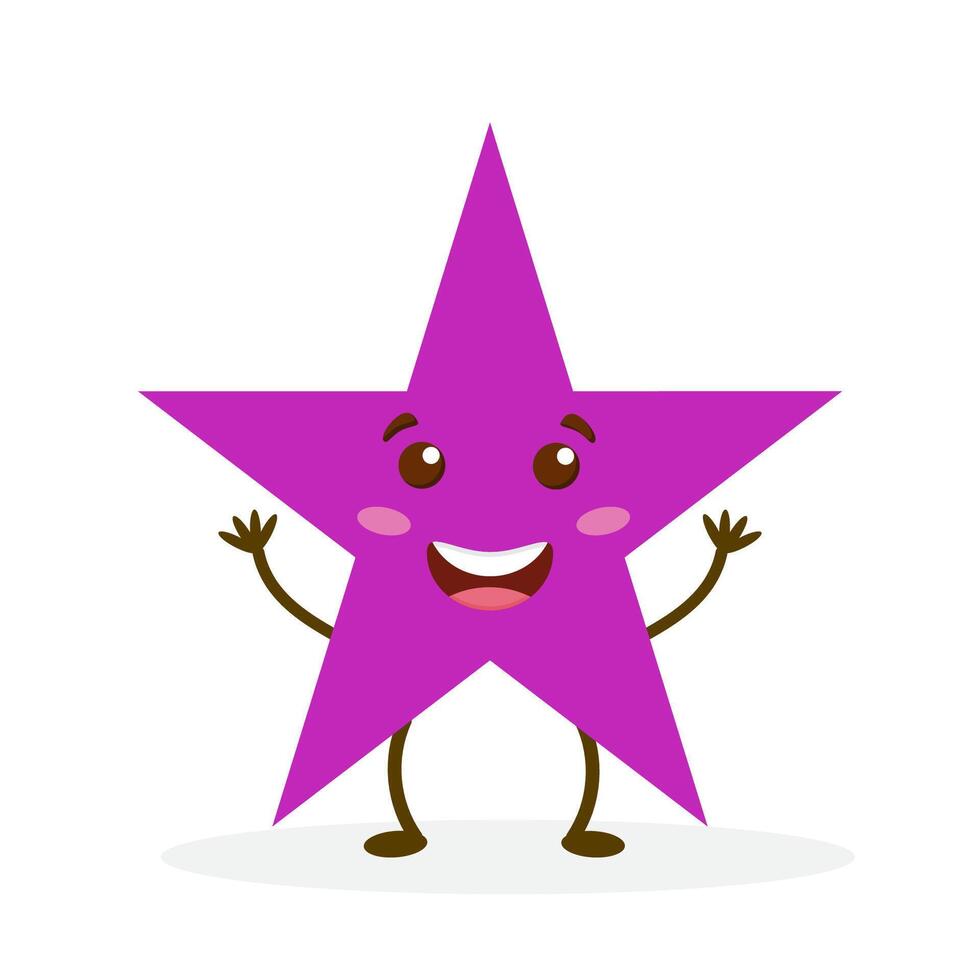 Geometric funny shapes cute kids colorful . rectangular shape cartoon character for baby education, kindergarten, preschool. vector