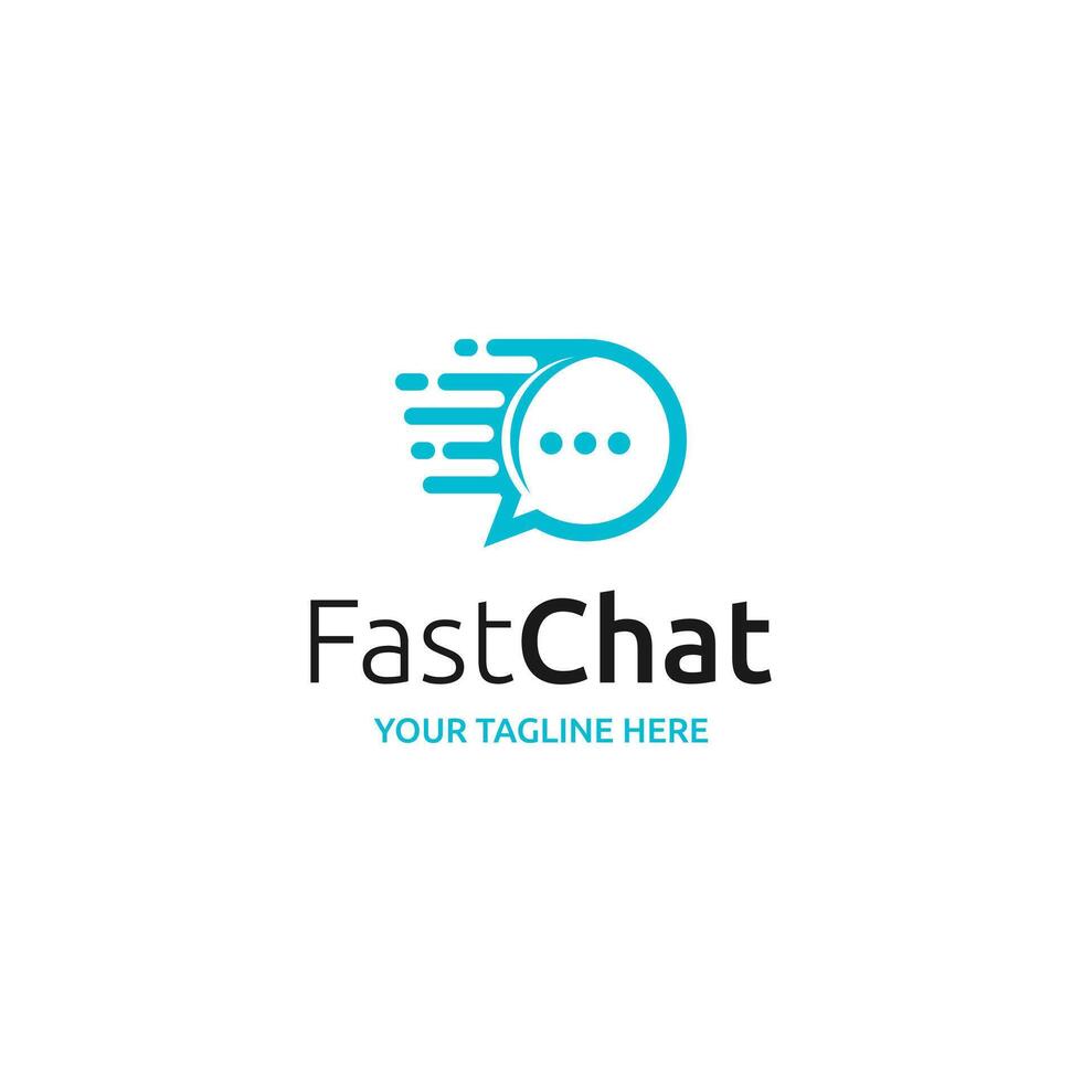 Fast chat logo design template with flat concept. Sign bubble shape Symbol of communication, comment, talk, or message. Suitable for your design need, logo, illustration, animation, etc. vector